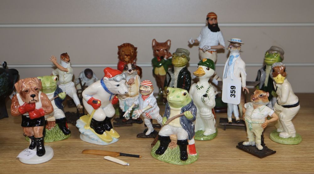 A collection of Beswick Sporting characters figures and other figures, tallest 21cm